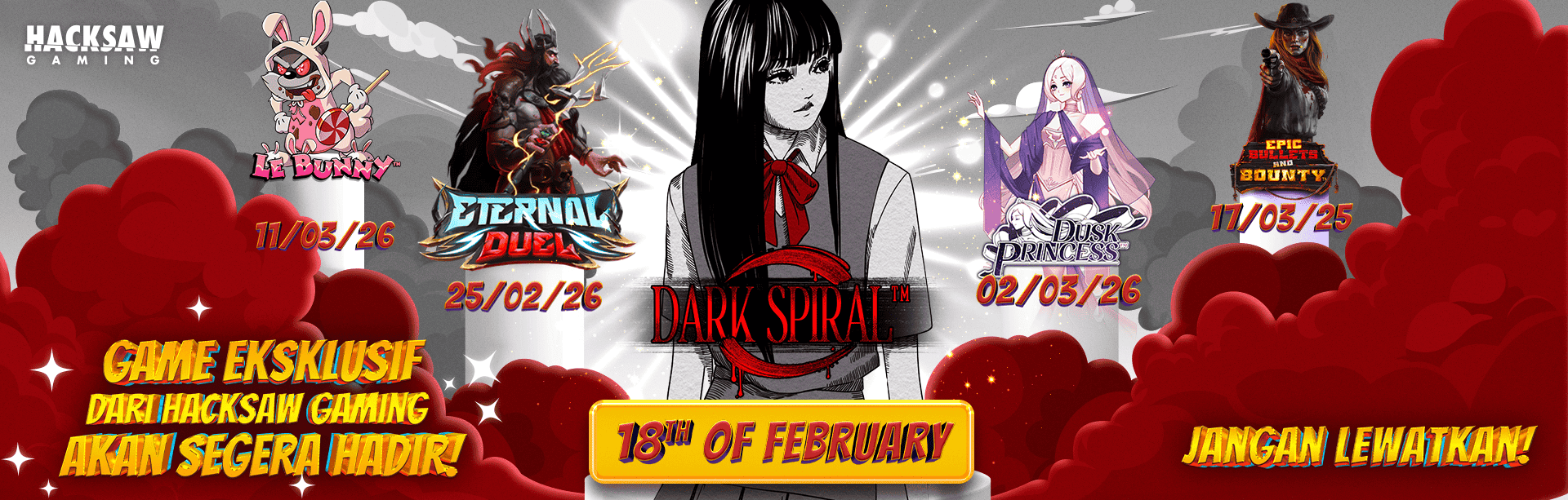 HACKSAW - DARK SPIRAL GAME PROMO BANNER